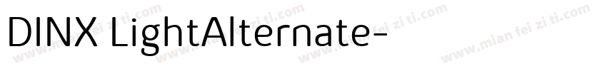 DINX LightAlternate字体转换